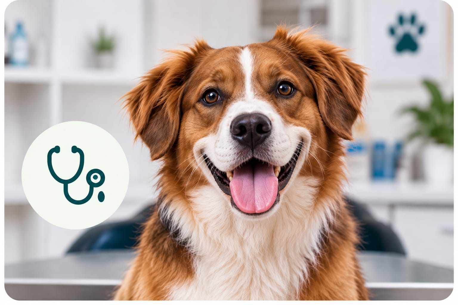 Perro en consulta veterinaria